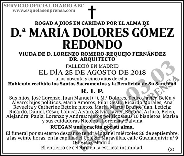 María Dolores Gómez Redondo